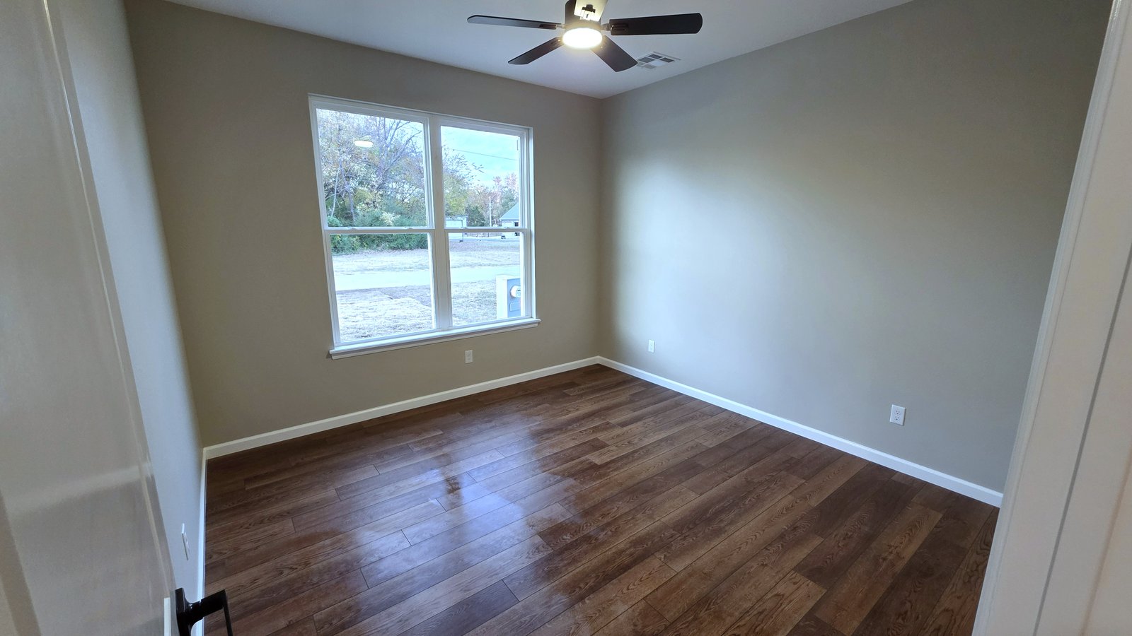 Finished bedroom in custom home